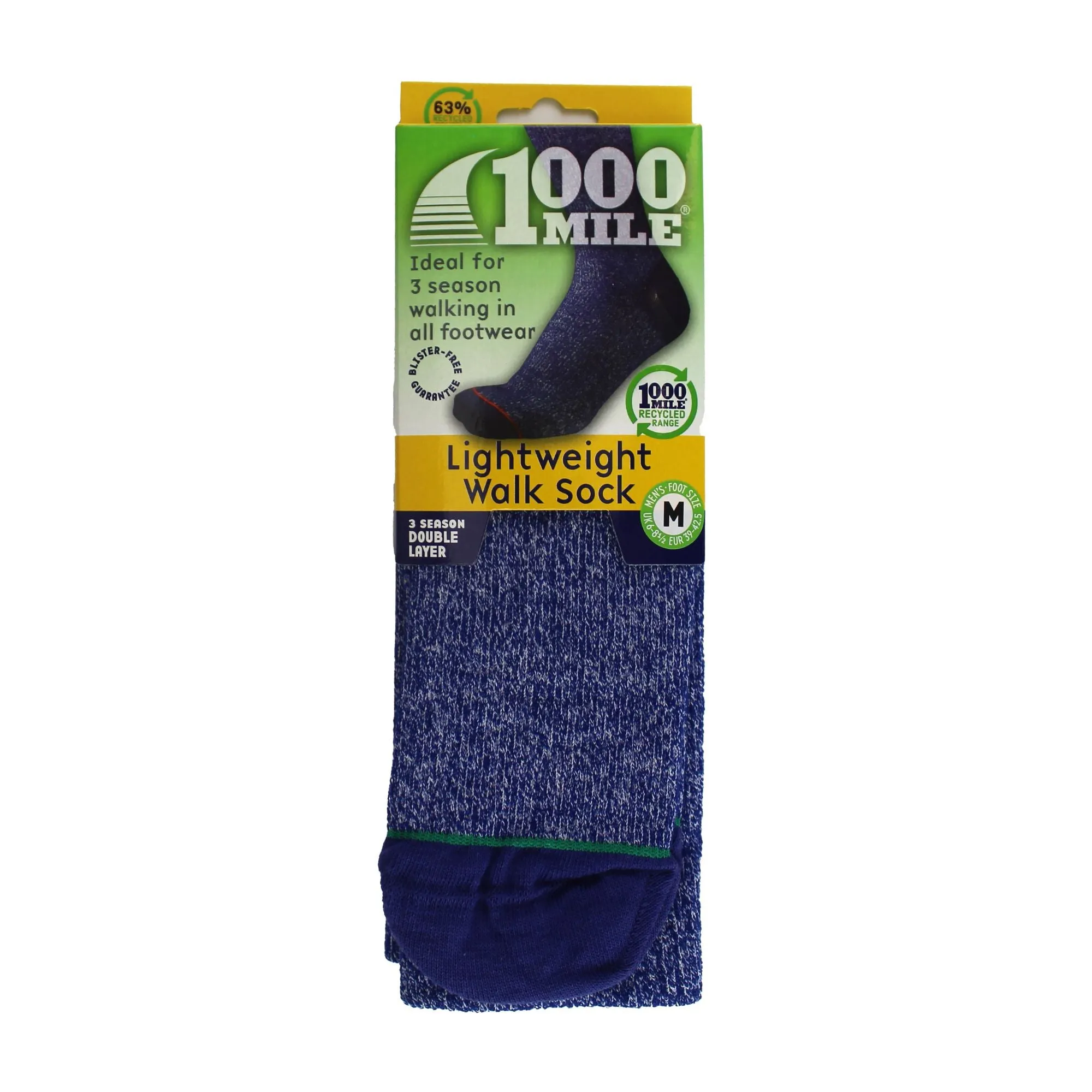 1 Pack Mens Lightweight Walking Repreve Socks