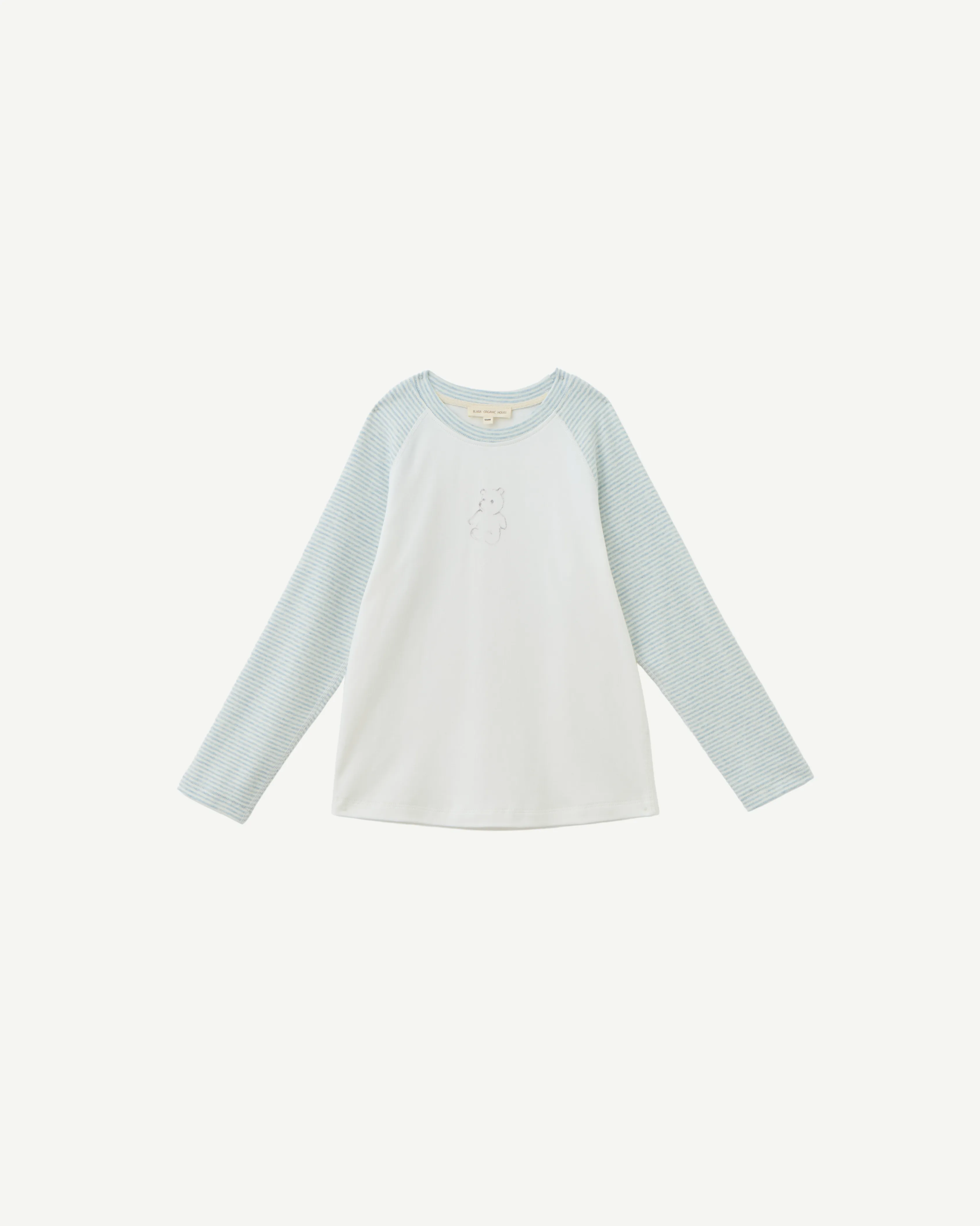 2-pcs Round-neck Pajama Set - Blue Bear