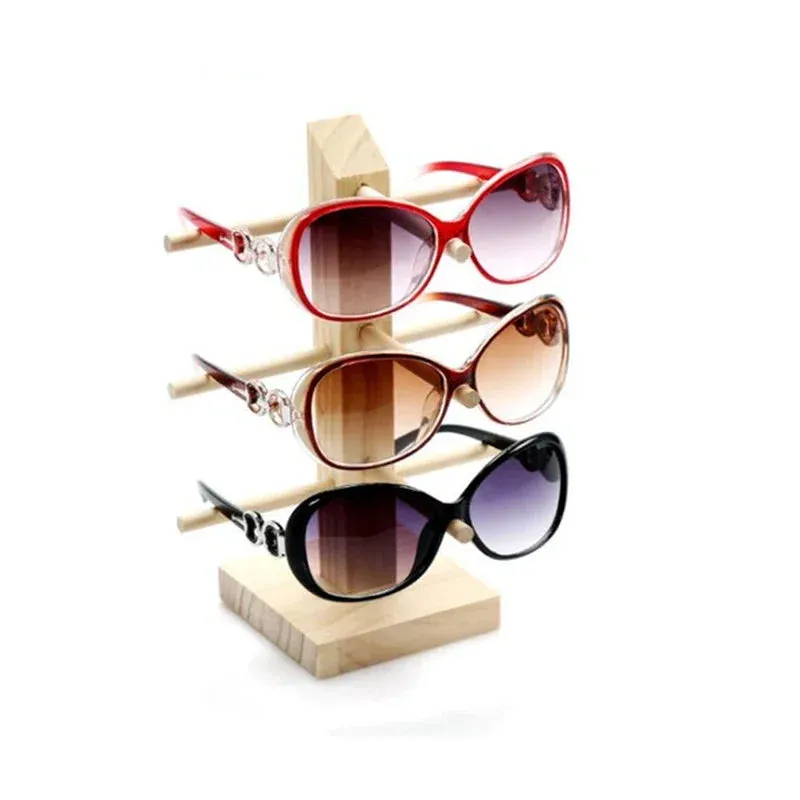 2~6 Layers Wood Sunglass Display Rack Shelf Glalsses Storage Eyeglasses Show Stand Jewelry Holder Multi Pairs Glasses Showcases