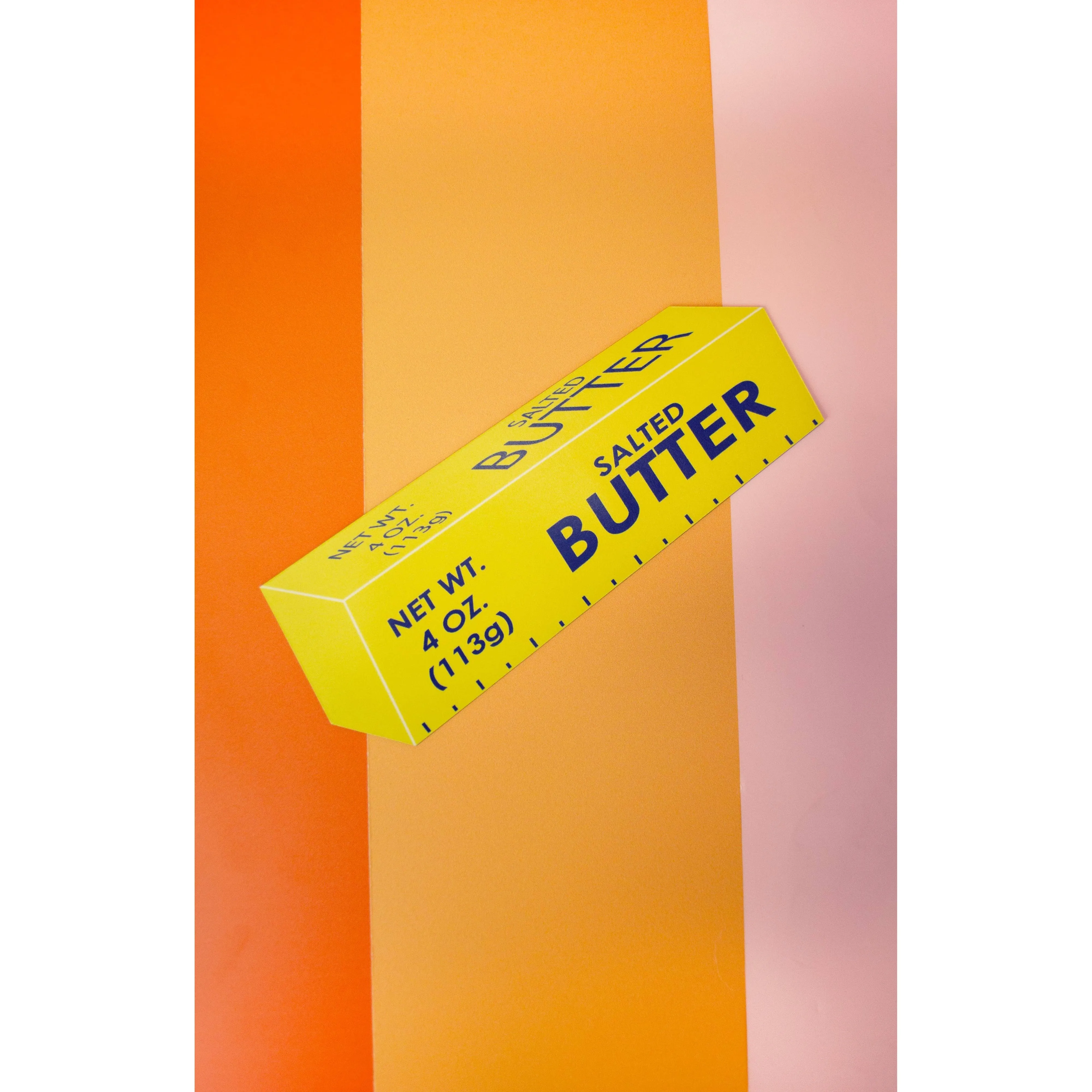 3D Salted Butter Car Magnet | Weatherproof Vehicle Magnetic Surface Decor | 2.5" x 7.25"