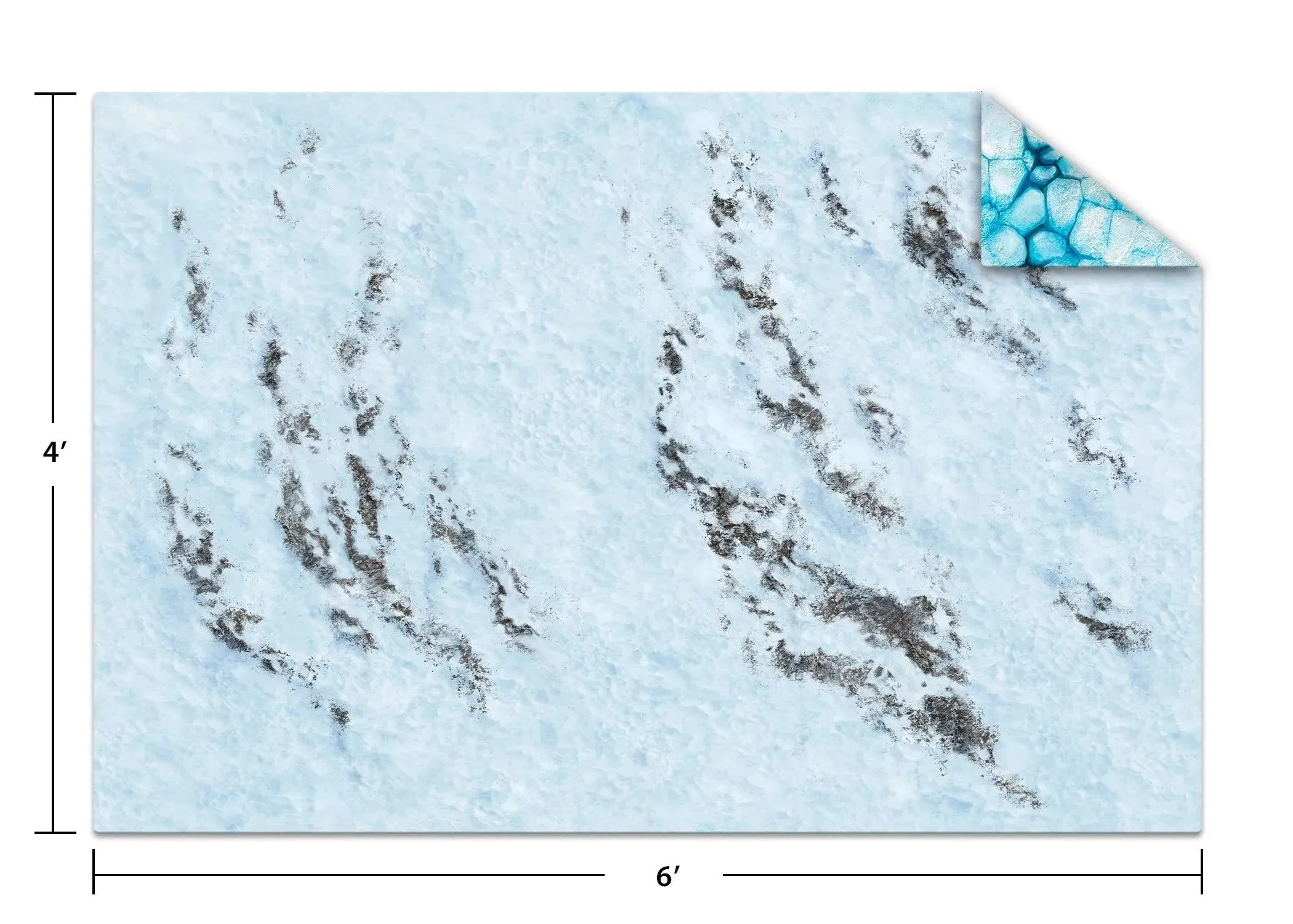 6x4 Game Mat - Ice Floe / Frozen Tundra