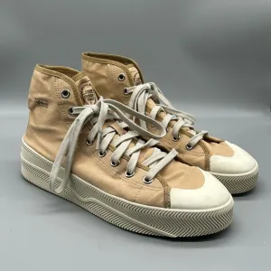 Adidas Nizza Nude Tan Canvas Hi-Top Retro Classic Sneakers Shoes size 11