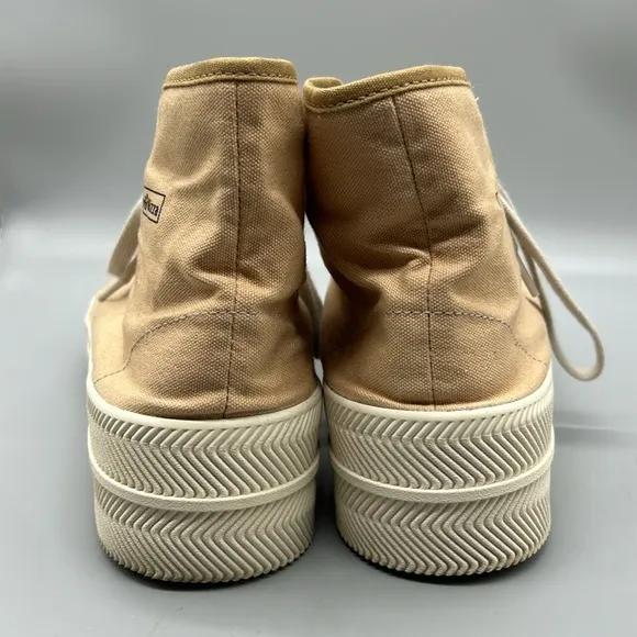 Adidas Nizza Nude Tan Canvas Hi-Top Retro Classic Sneakers Shoes size 11