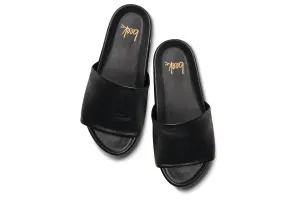 Albatross Leather Platform Sandal in Black