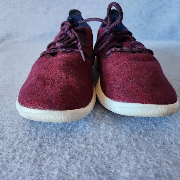 Allbirds Wool Runner Sneaker Lace-Up Super Fine ZQ Merino Wool Red Men