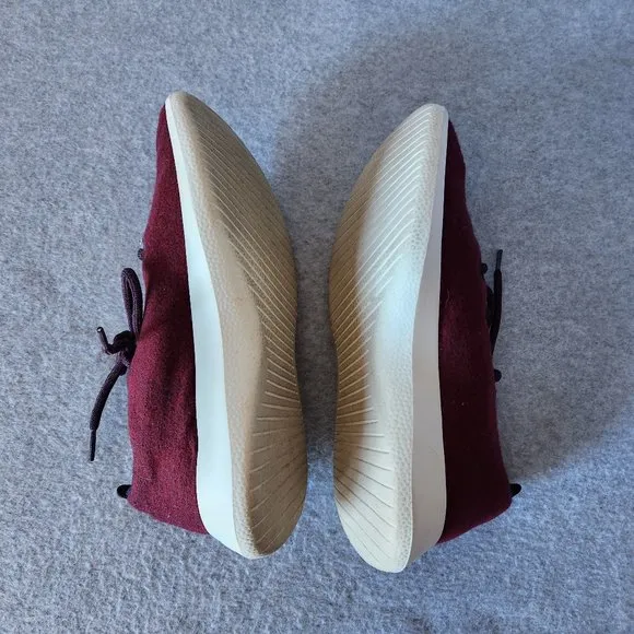 Allbirds Wool Runner Sneaker Lace-Up Super Fine ZQ Merino Wool Red Men