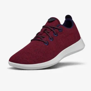 Allbirds Wool Runner Sneaker Lace-Up Super Fine ZQ Merino Wool Red Men