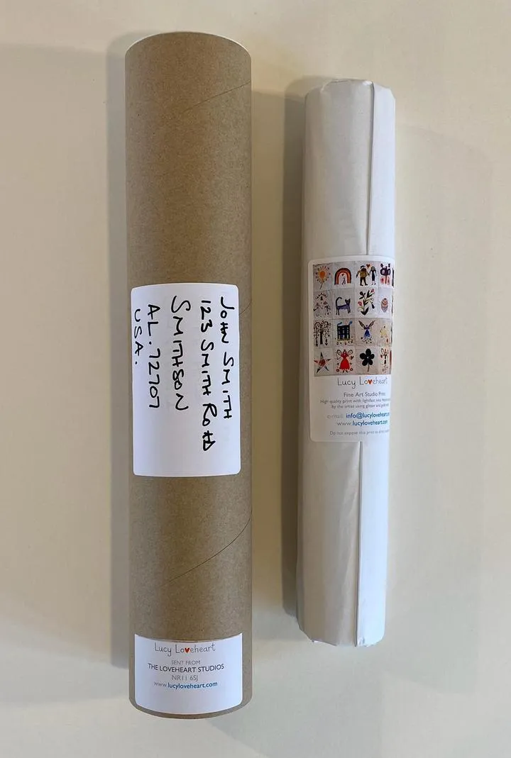 Art Print in a Tube | Snow Ball | Lucy Loveheart