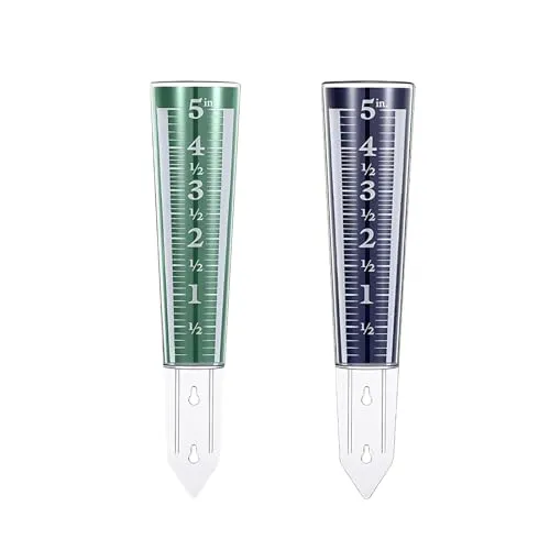 ATORSE® Garden Rain Gauge Lawn Courtyard Patio Decorative Stake Water Measuring Tool Green
