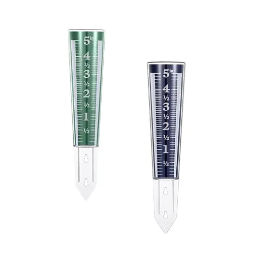 ATORSE® Garden Rain Gauge Lawn Courtyard Patio Decorative Stake Water Measuring Tool Green