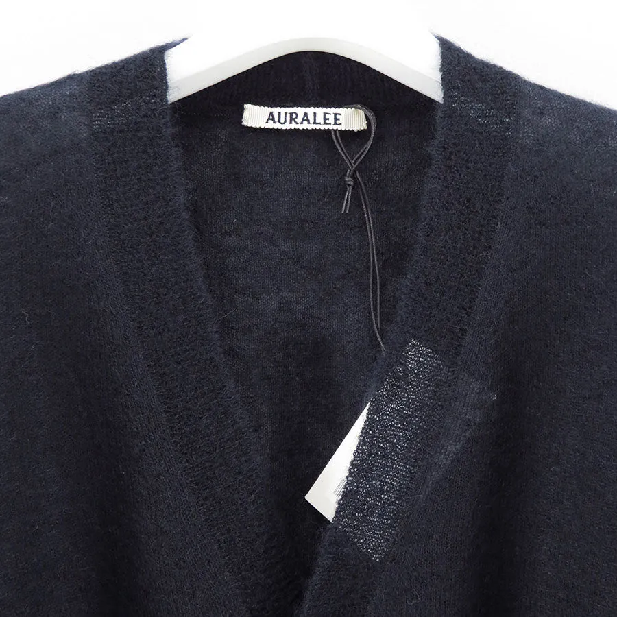 【AURALEE/オーラリー】<br>KID MOHAIR SHEER KNIT CARDIGAN <br>A25SC01FG
