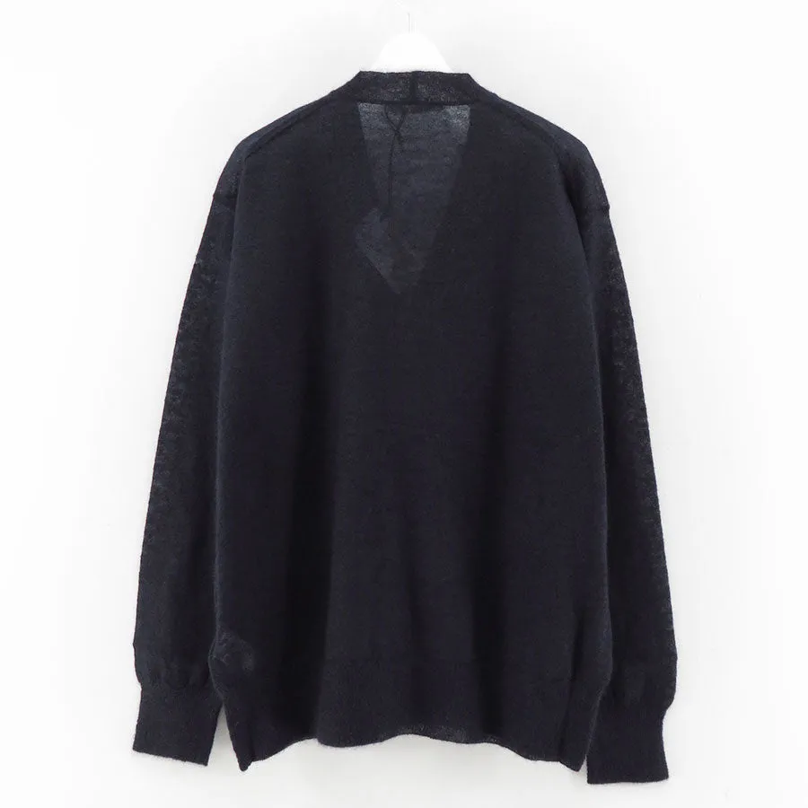 【AURALEE/オーラリー】<br>KID MOHAIR SHEER KNIT CARDIGAN <br>A25SC01FG