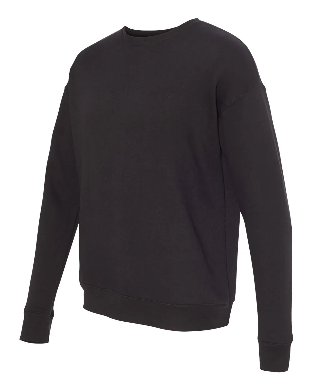 BELLA   CANVAS Drop Shoulder Unisex Sponge Fleece Crewneck Black