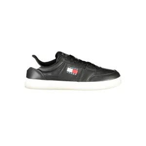 Black Leather Men Sneaker