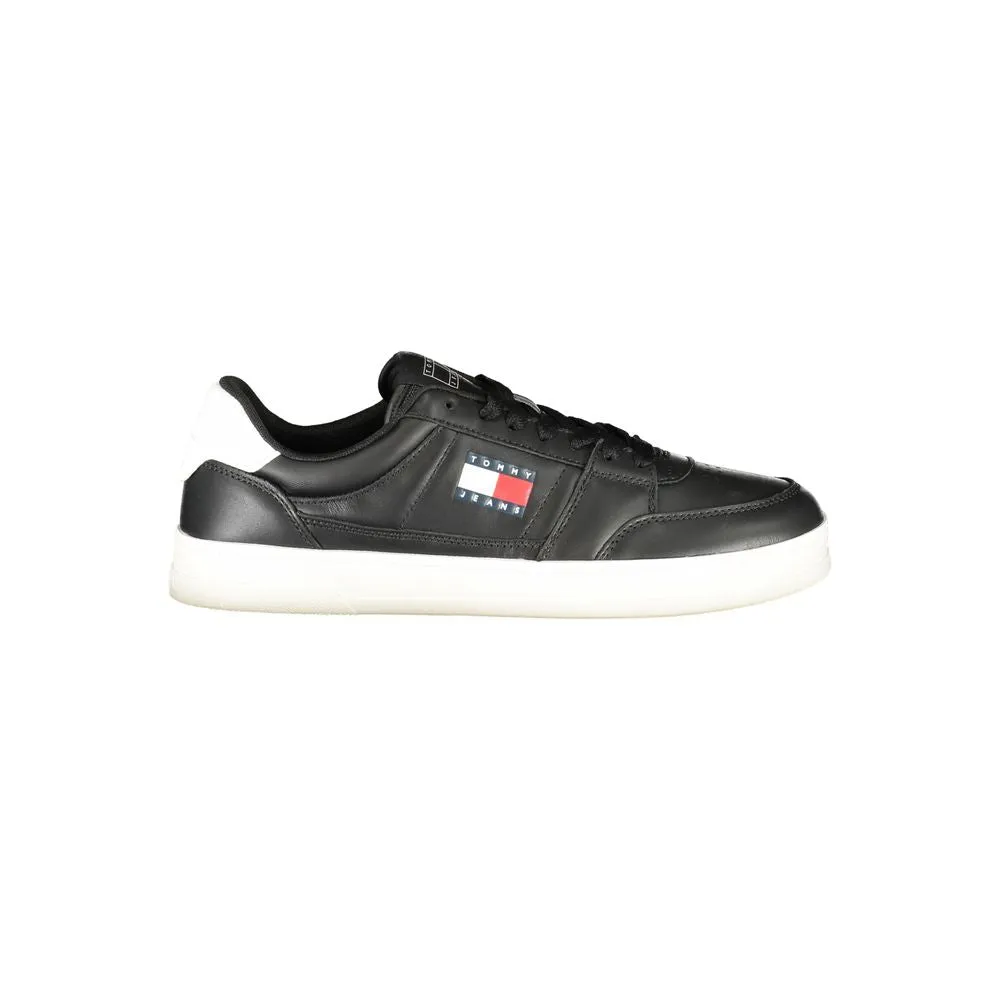 Black Leather Men Sneaker