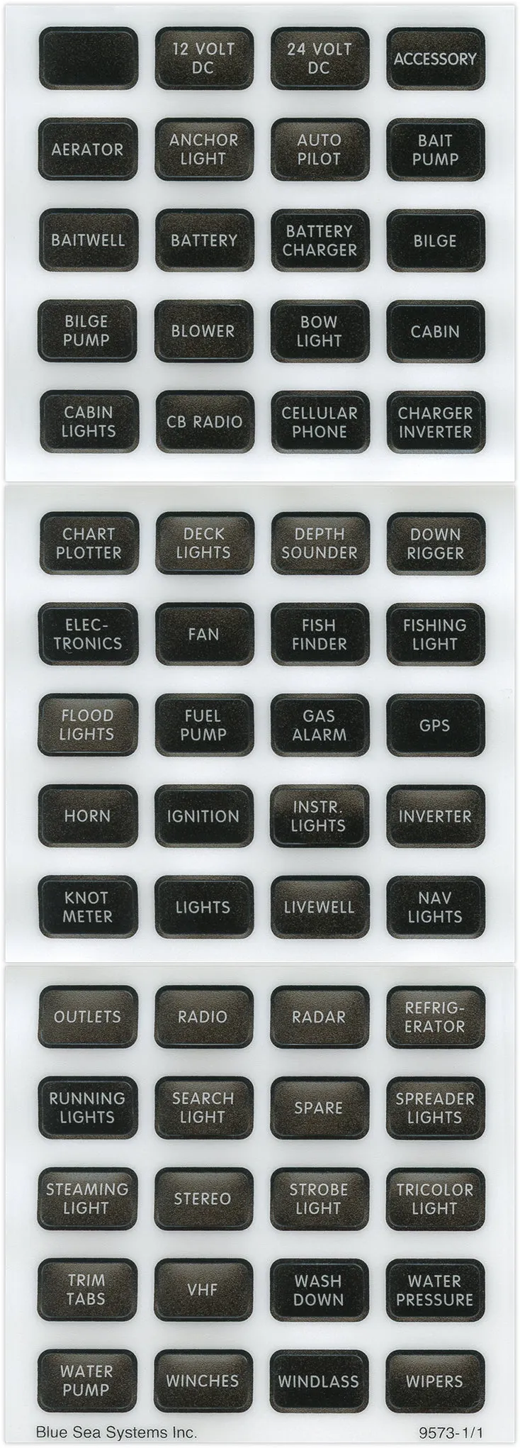 Blue Sea 8214 Blue Sea Label Kit