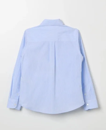 BOY LS BUTTON UP SHIRT WITH FF DETAIL
