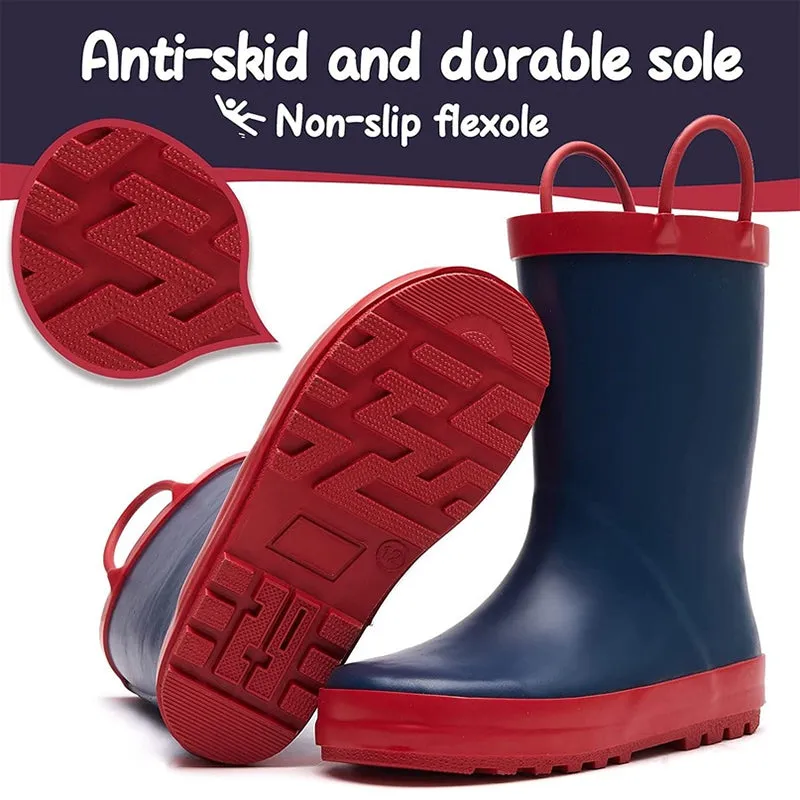 Boy&Girl Rain Boots Waterproof Navy - K KomForme