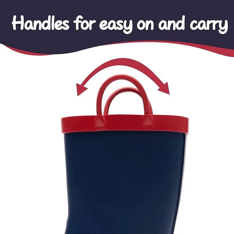 Boy&Girl Rain Boots Waterproof Navy - K KomForme