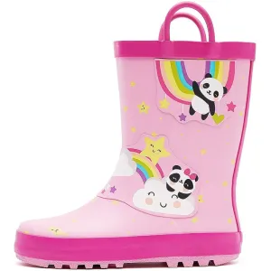 Boy&Girl Rain Boots Waterproof Pink Panda - K KomForme