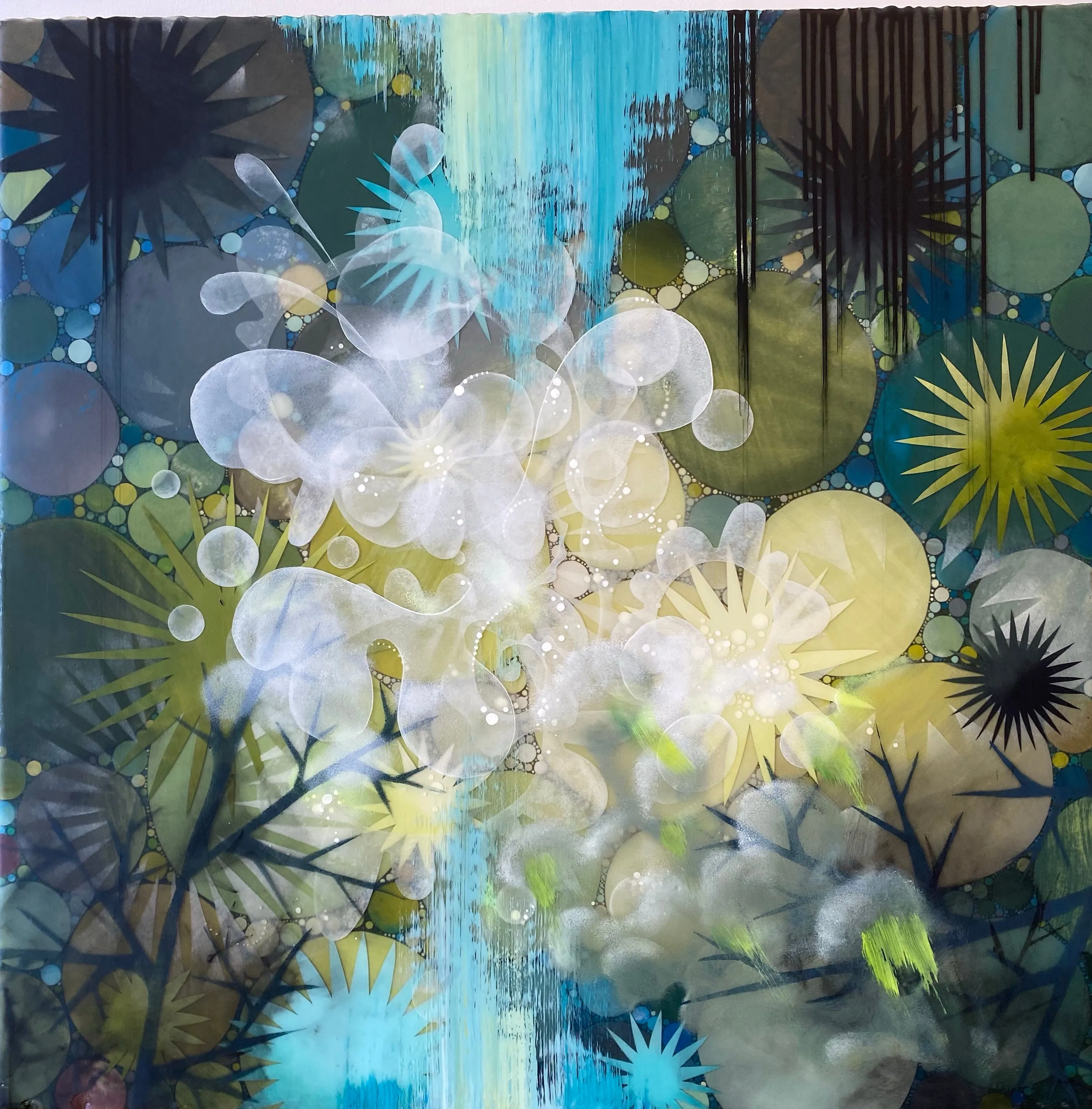 Bubble Up  Original Painting by Nancy Tobin -Large Abstract Artwork