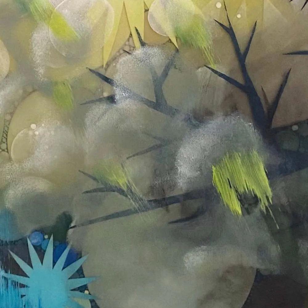 Bubble Up  Original Painting by Nancy Tobin -Large Abstract Artwork