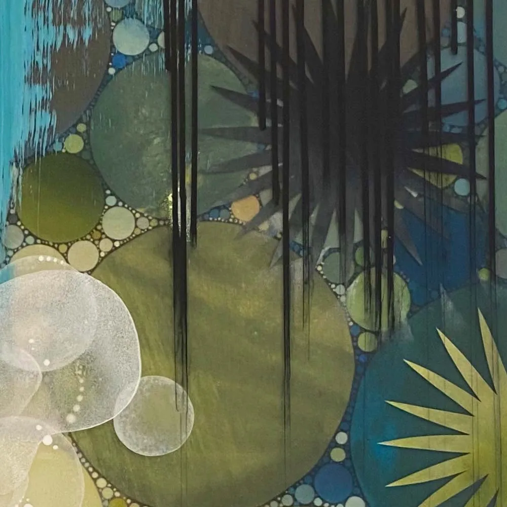 Bubble Up  Original Painting by Nancy Tobin -Large Abstract Artwork
