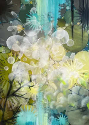 Bubble Up  Original Painting by Nancy Tobin -Large Abstract Artwork