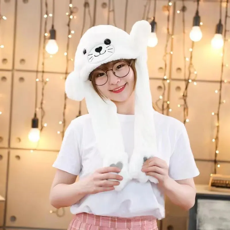 Bunny Ears Plush Animal Hat