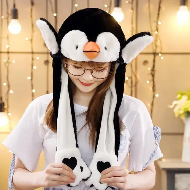 Bunny Ears Plush Animal Hat