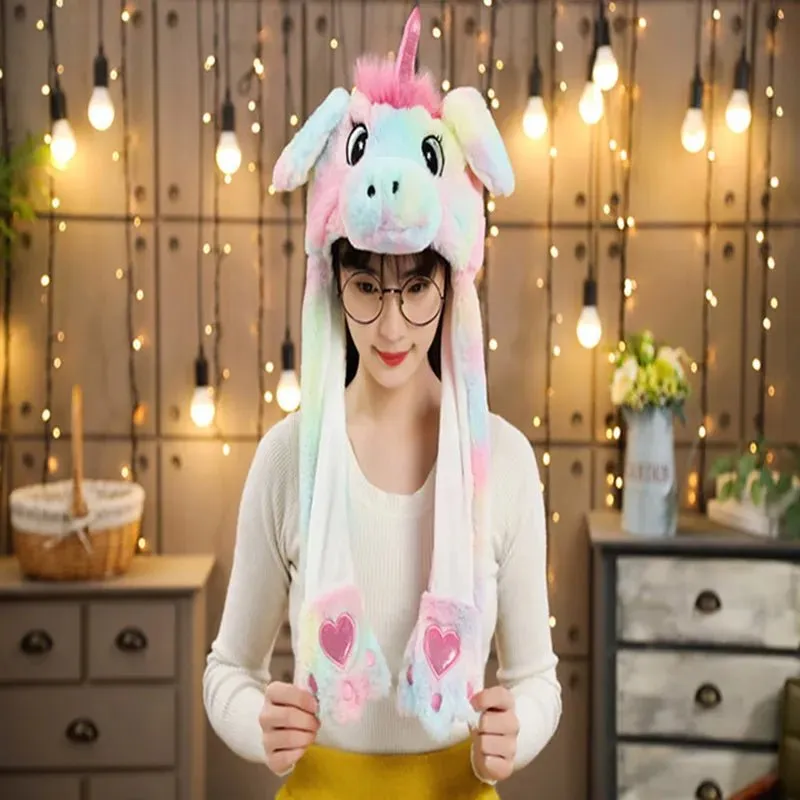 Bunny Ears Plush Animal Hat