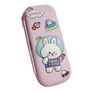 BUNNY RABBIT 3D PENCIL POUCH - LIGHT PINK