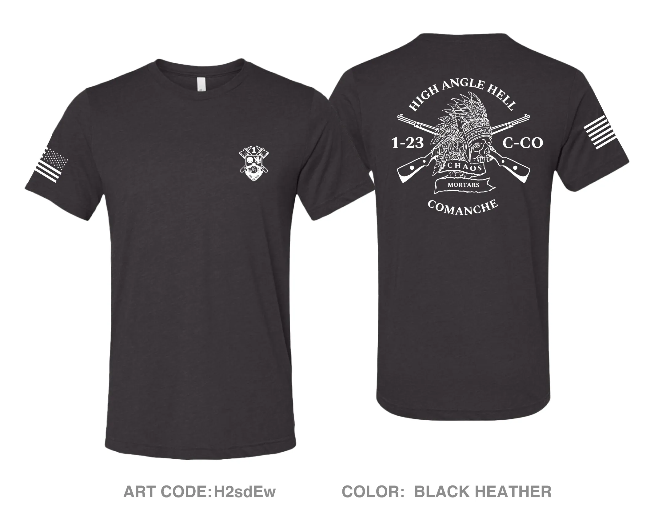 C Co, 1 BN, 23th INF Fundraising Collection Comfort Unisex Triblend SS Tee - H2sdEw