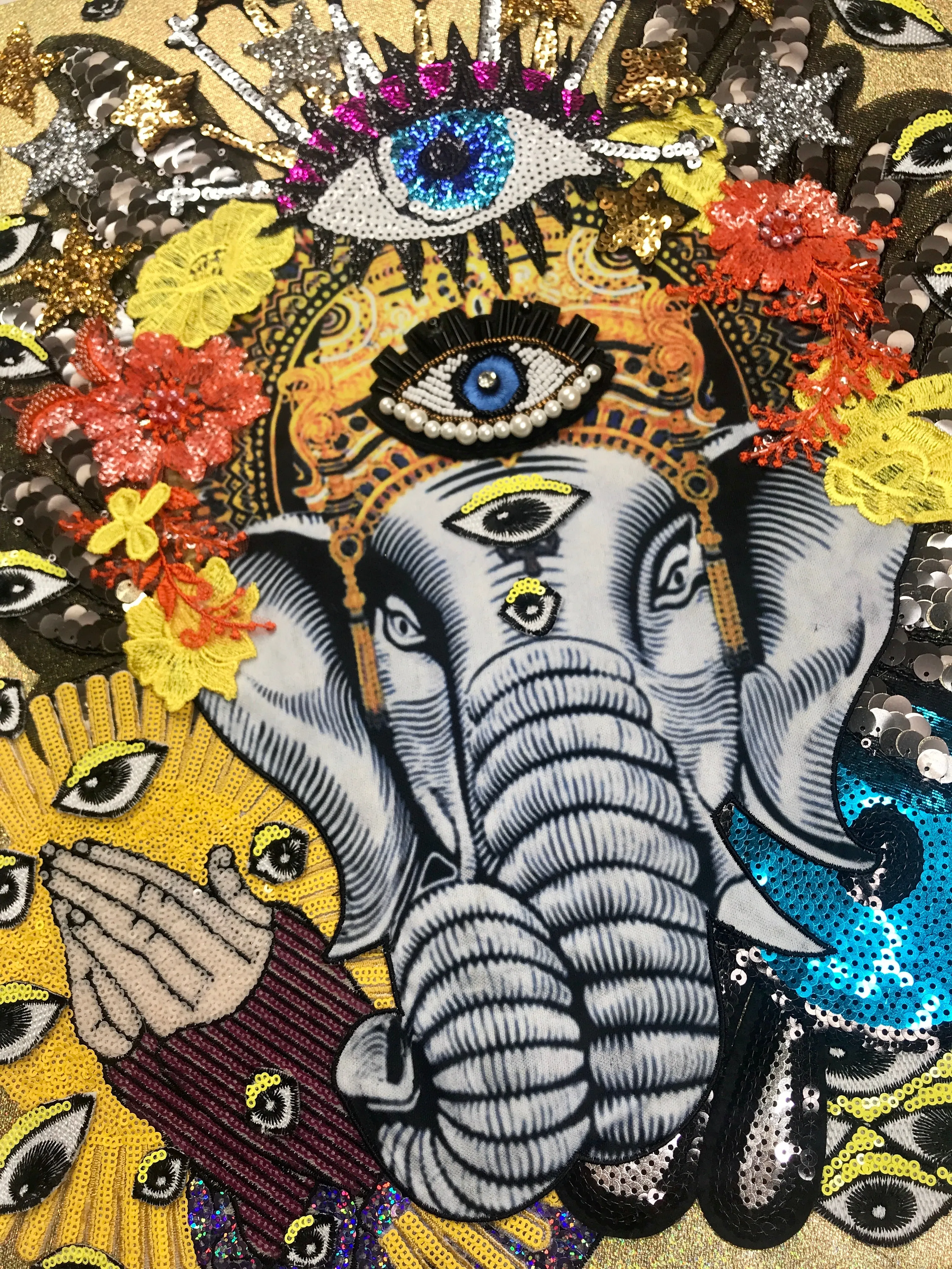 CANVAS Ganesh Golden Love