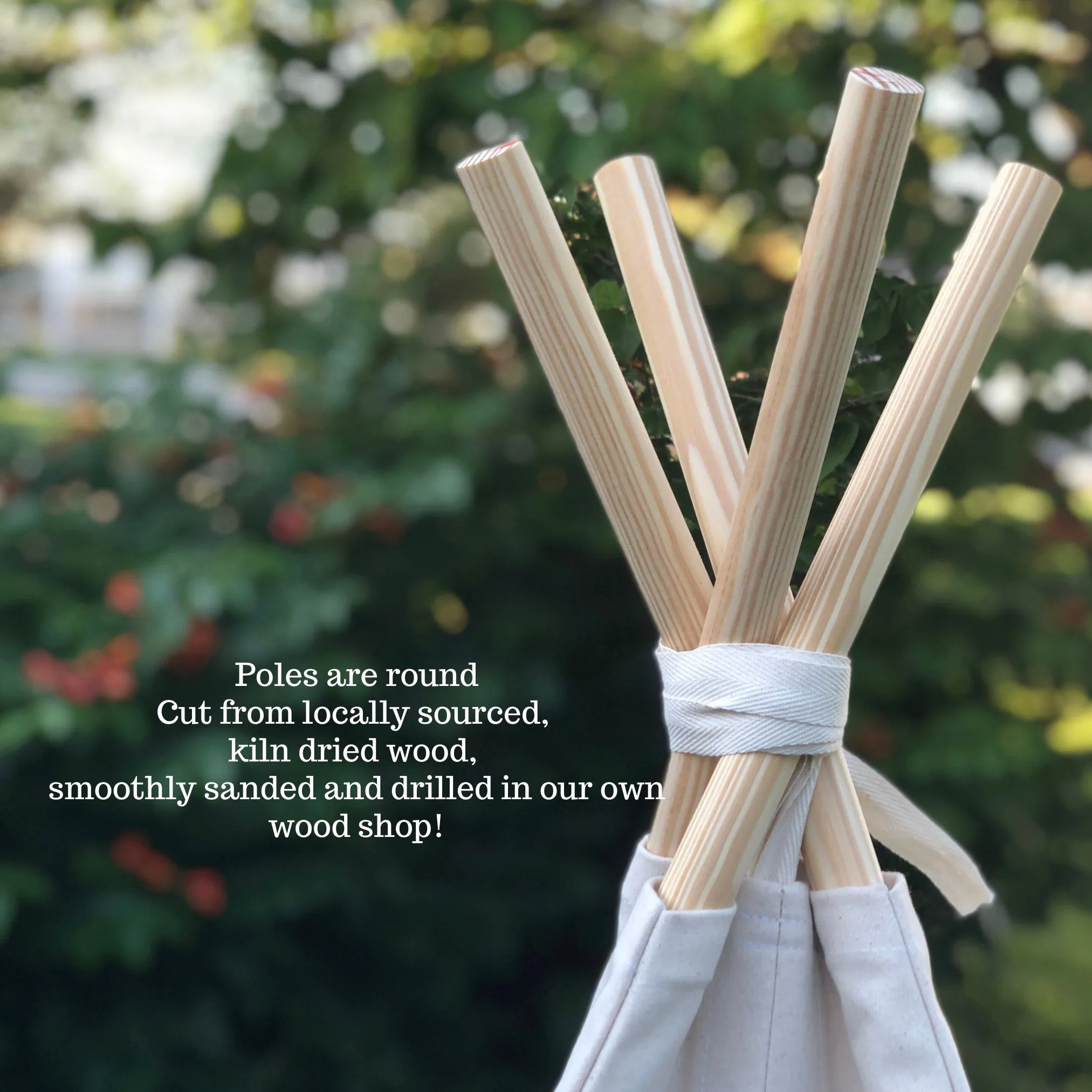 Canvas Kids Play Teepee Tent, Unique Roll Up Door, Includes window
