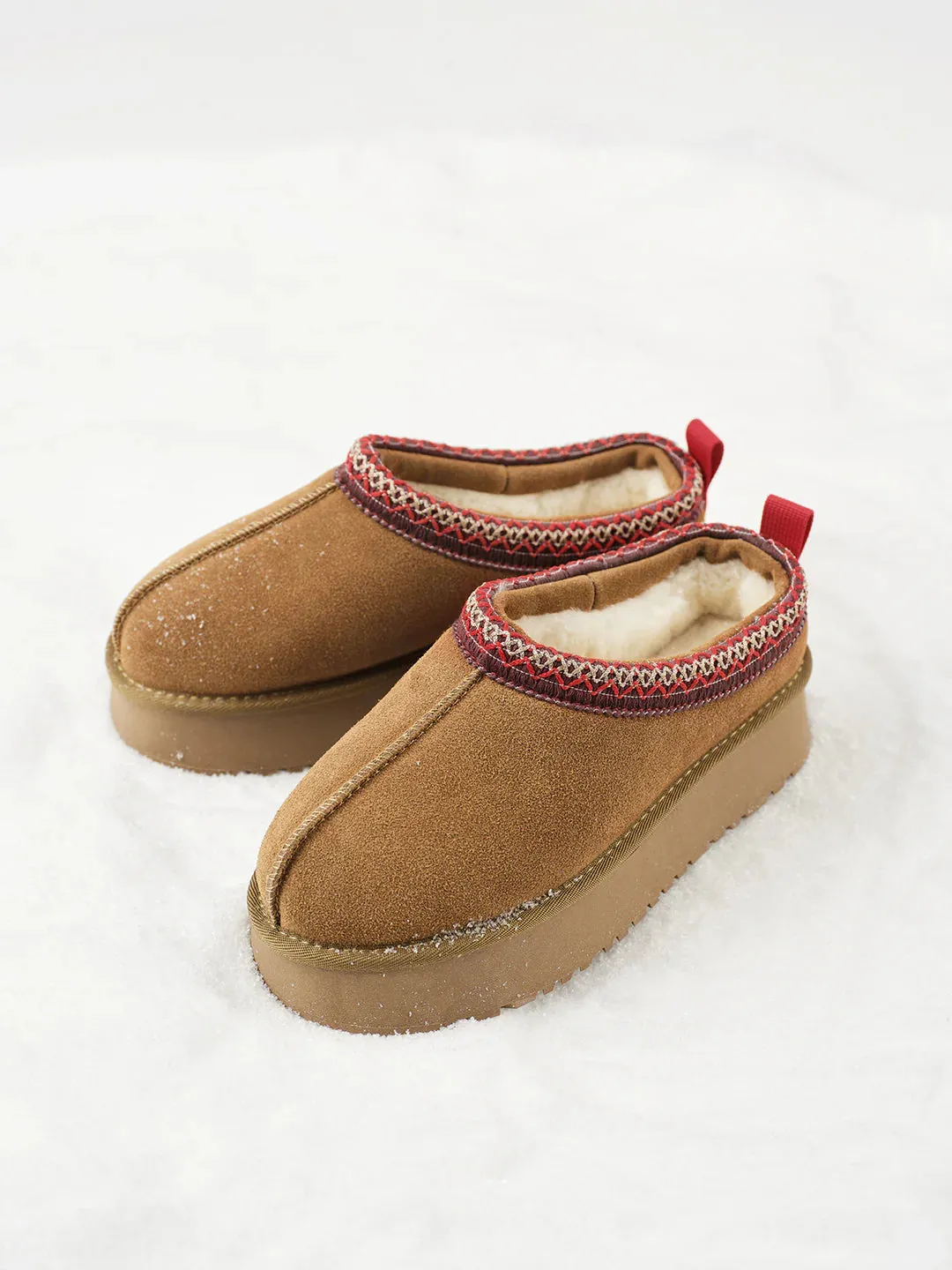 Casual Style Fur Integrated Platform Snow Boots