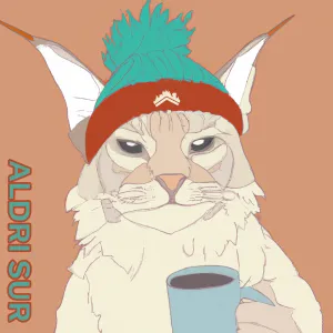 Cat Coffee Vinyl Sticker