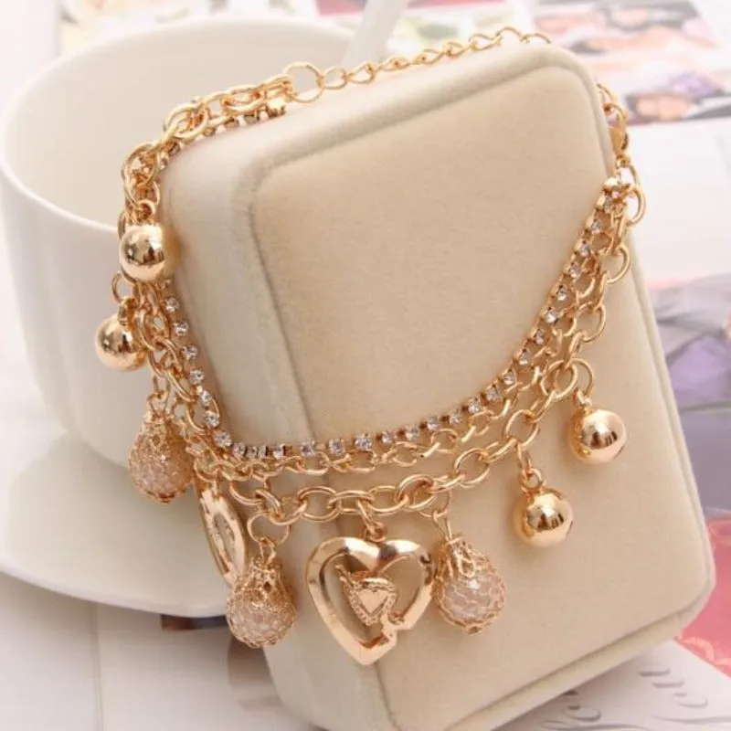 Charm Butterfly Multi Layer Bracelet Chain Women Wedding Jewelry