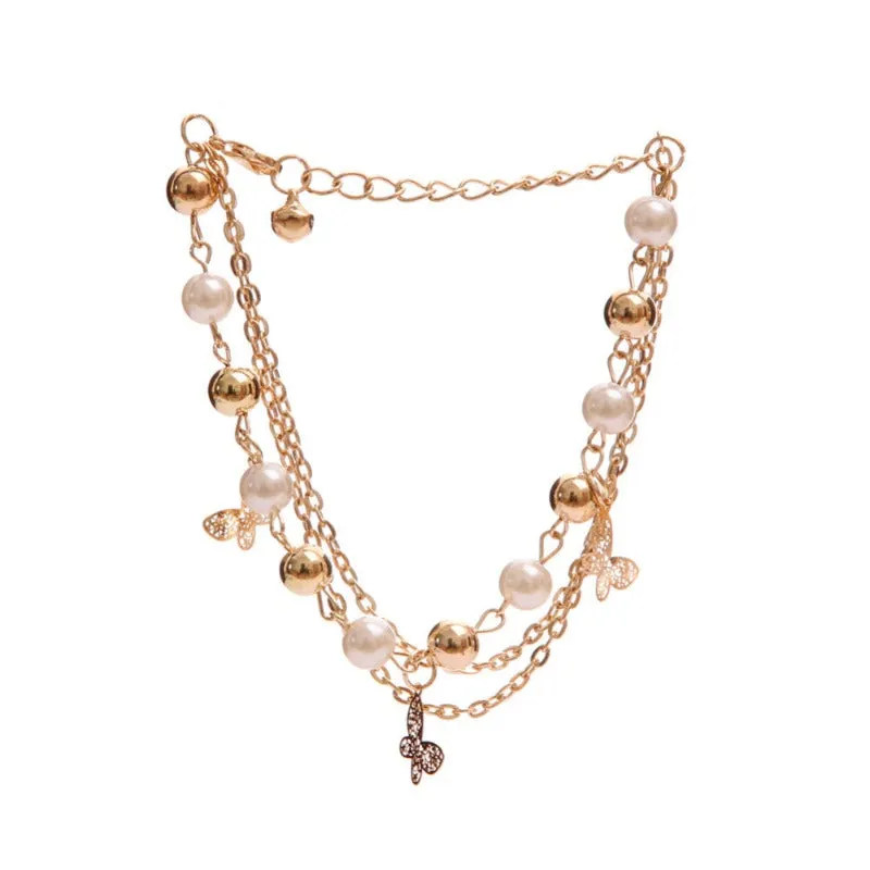 Charm Butterfly Multi Layer Bracelet Chain Women Wedding Jewelry