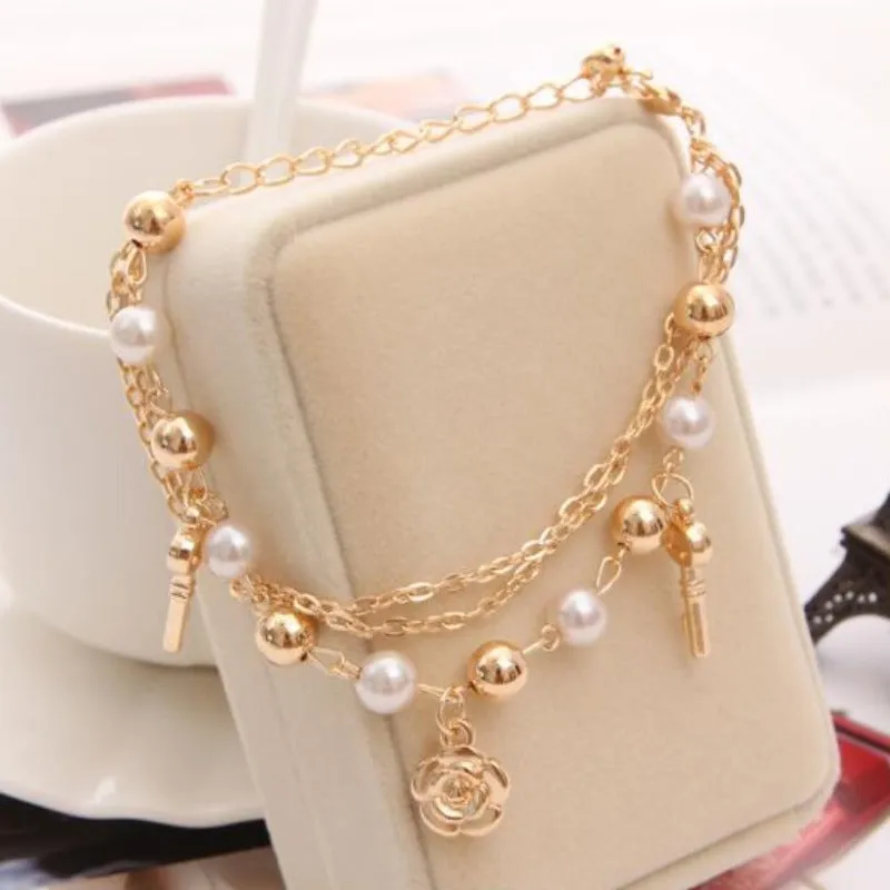Charm Butterfly Multi Layer Bracelet Chain Women Wedding Jewelry