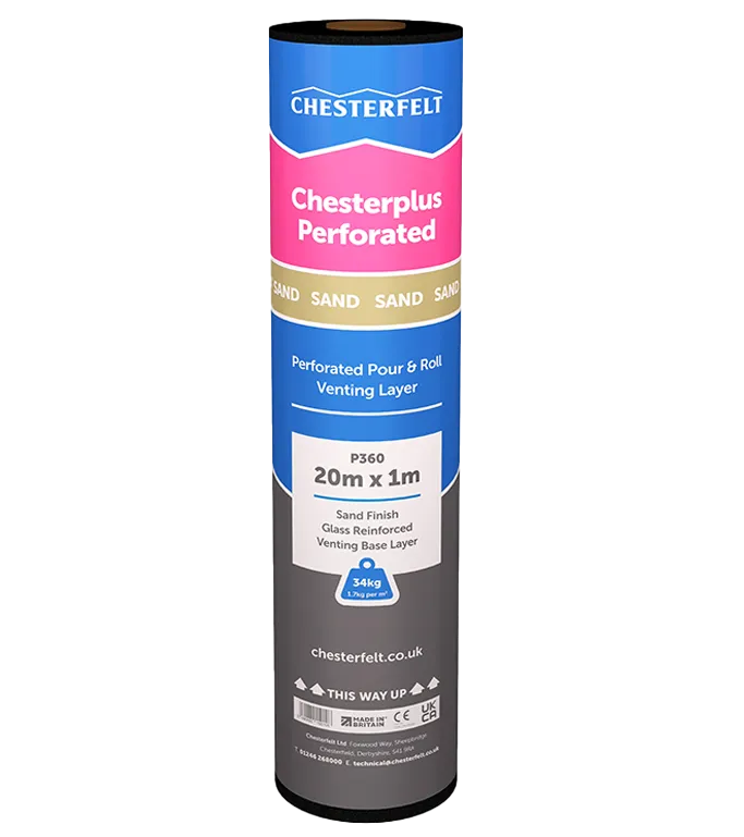 Chesterfelt 3H Perforated Venting Base Layer 20m x 1m Roll