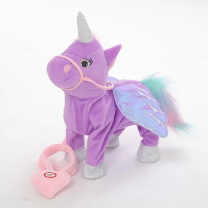 Children's Soft Plush Electric Walking Unicorn Stuffed Toy