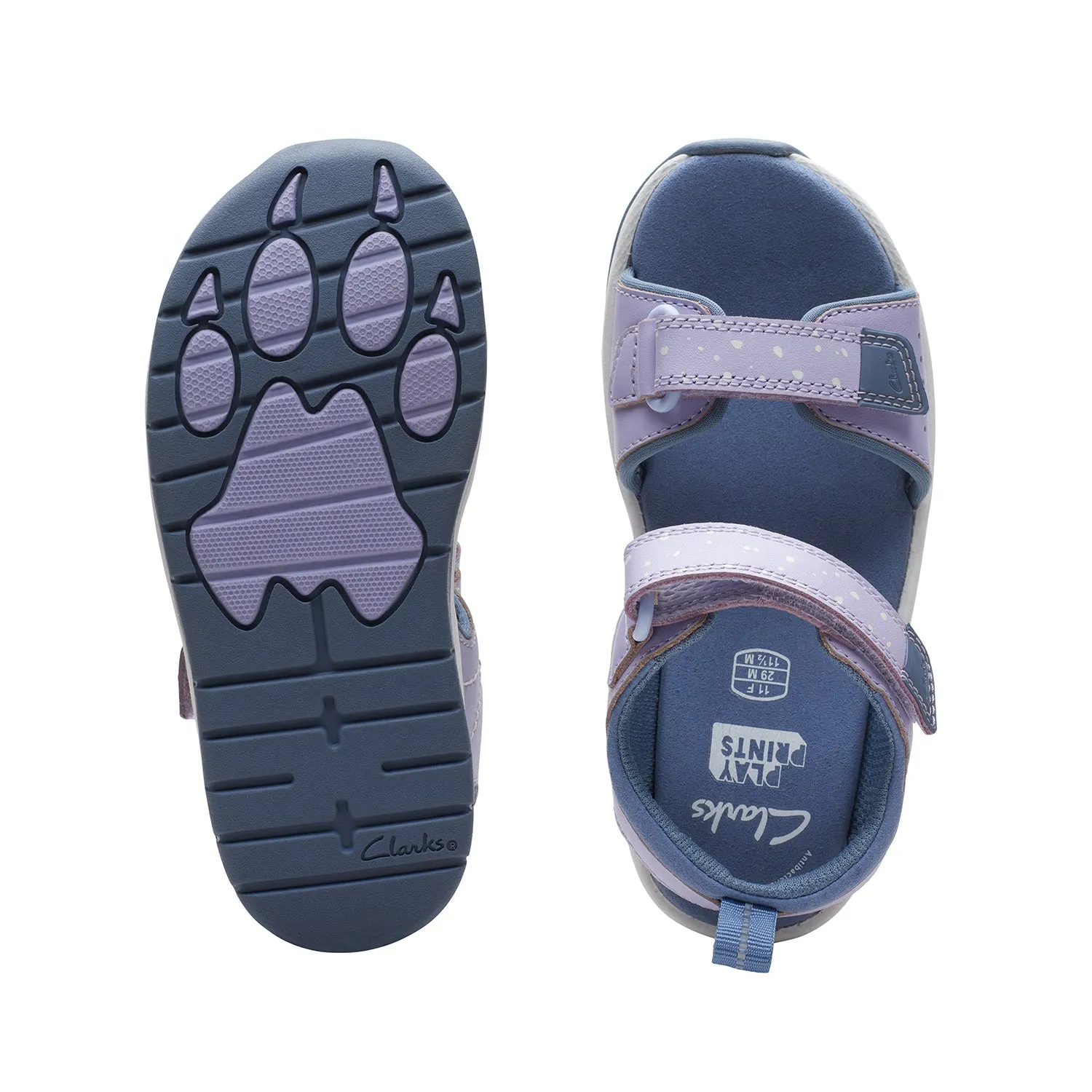 CLARKS GIRLS CLOWDER PRINT KID. (STANDARD FIT)