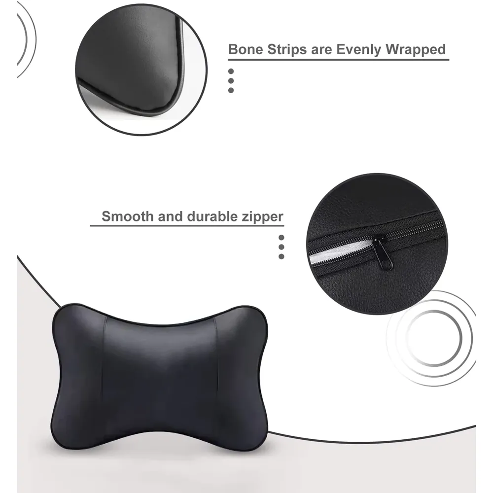 Custom Text For For Thickened Foam Car Neck Pillow, Compatible with All Cars, Soft Leather Headrest (2 Pieces) for Driving Home Office TY13990
