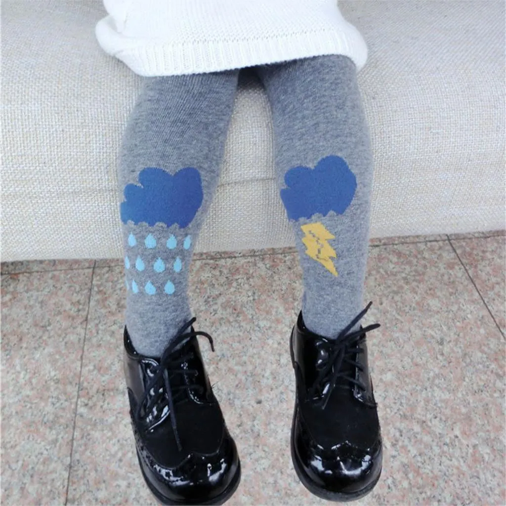 Cute Rain Weather Tights Cotton Children Baby Girl Stocking Kid Toddler Pantyhose For 0-5 Years