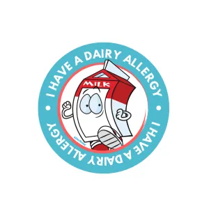 Dairy Allergy 2" Labels 2 packs of 15