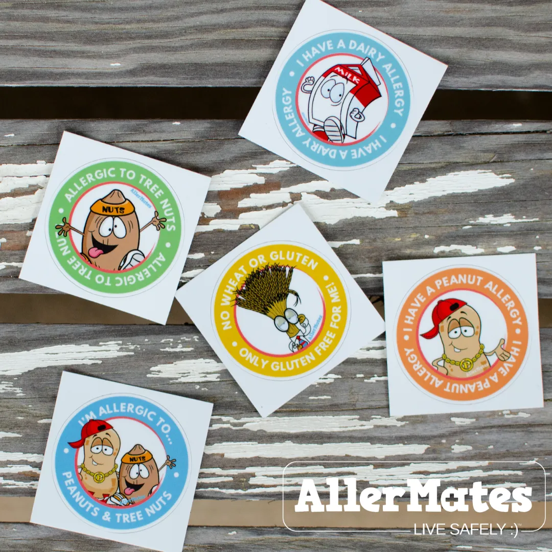 Dairy Allergy 2" Labels 2 packs of 15