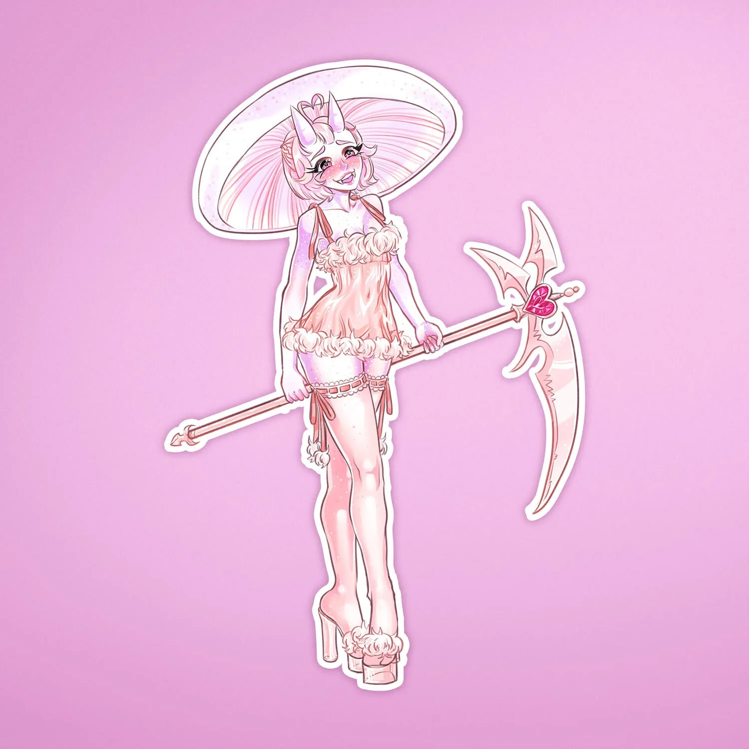 Destroying Angel Mushroom 👼😈🍄 Sticker