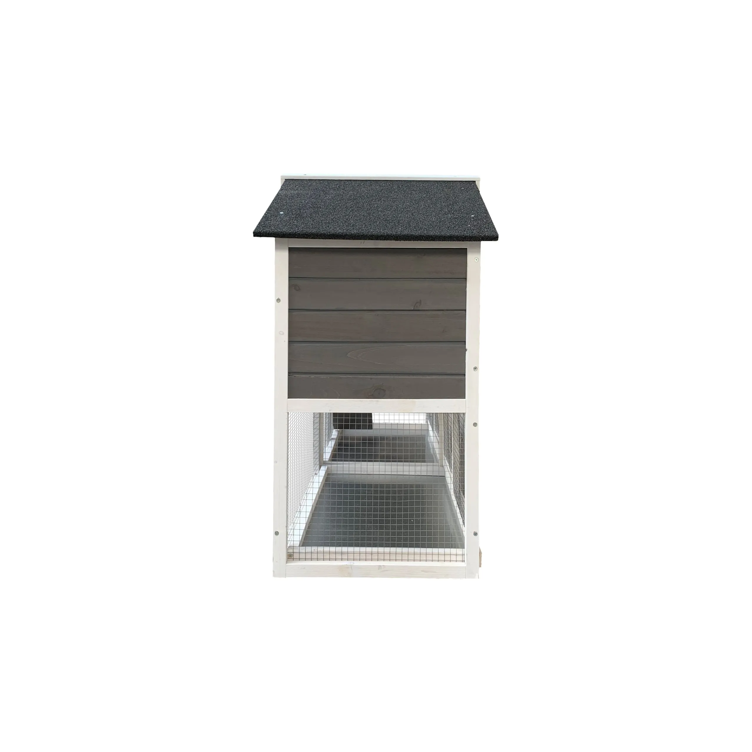 Detachable Pallet Ramp Wooden Outdoor Rabbit Hutch With Walking Cage