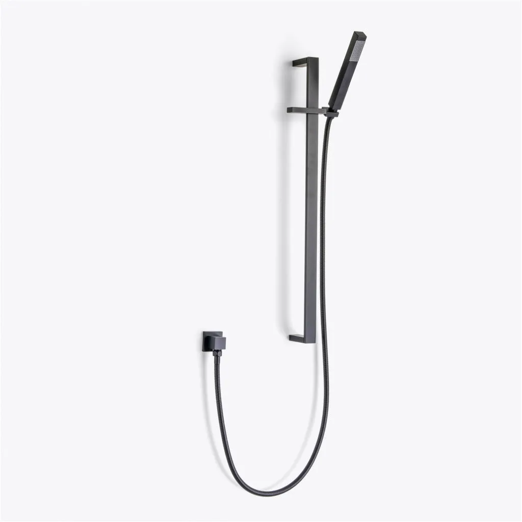 Devon 3-Way Thermostatic Trim Complete Shower Set - Wall Mount - 10" Brass/Matt Black